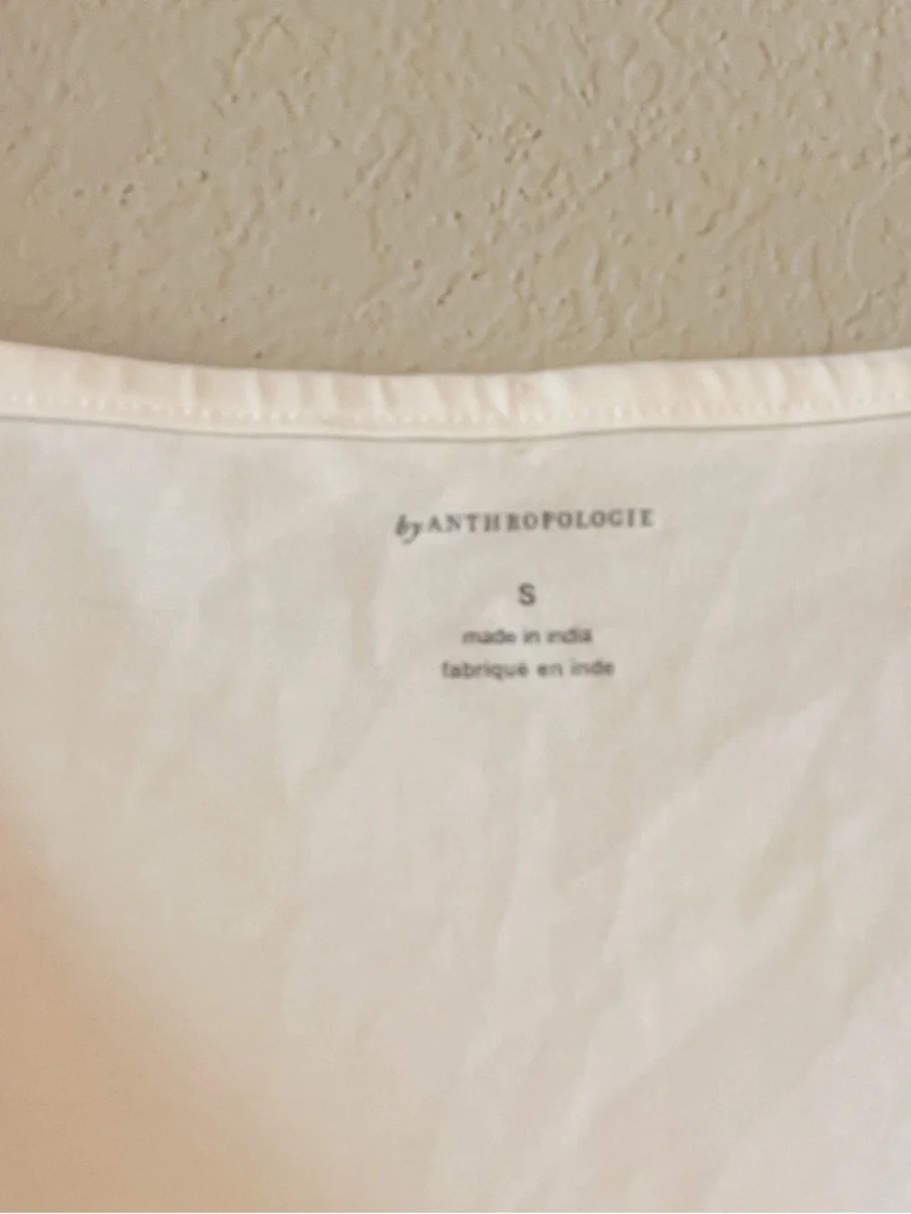 By Anthropologie White Puff-Sleeve Wrap Blouse Size Small